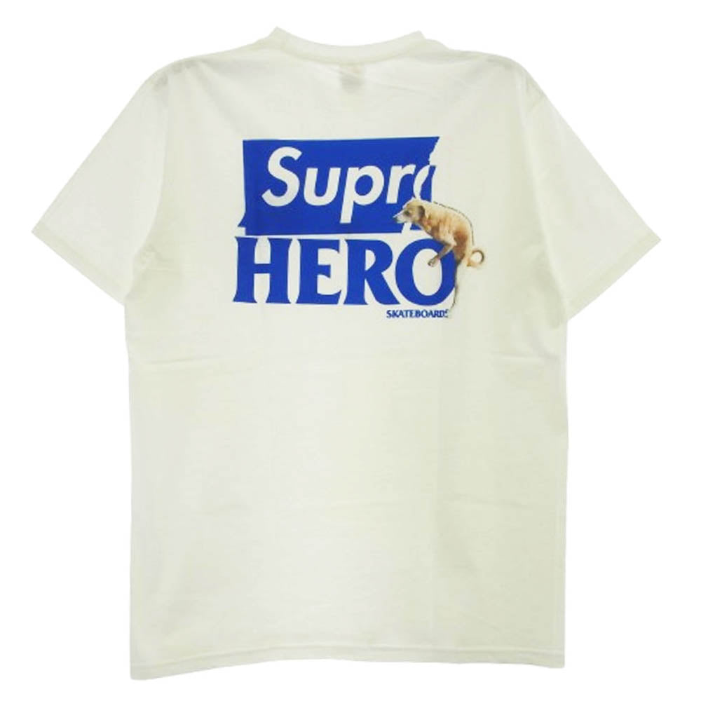 Supreme シュプリーム 22SS ANTIHERO DOG TEE アンタイヒーロー ドッグ 半袖 Tシャツ ホワイト系 M【中古】