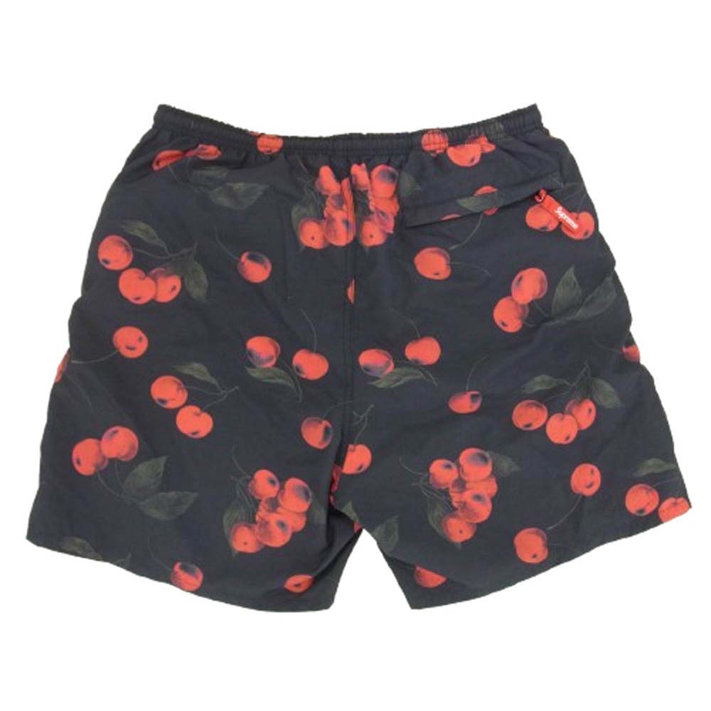 Supreme シュプリーム 19SS Cherry Nylon Water Short チェリー ナイロン ウォーター ショーツ ハーフパンツ ブラック系 S【美品】【中古】