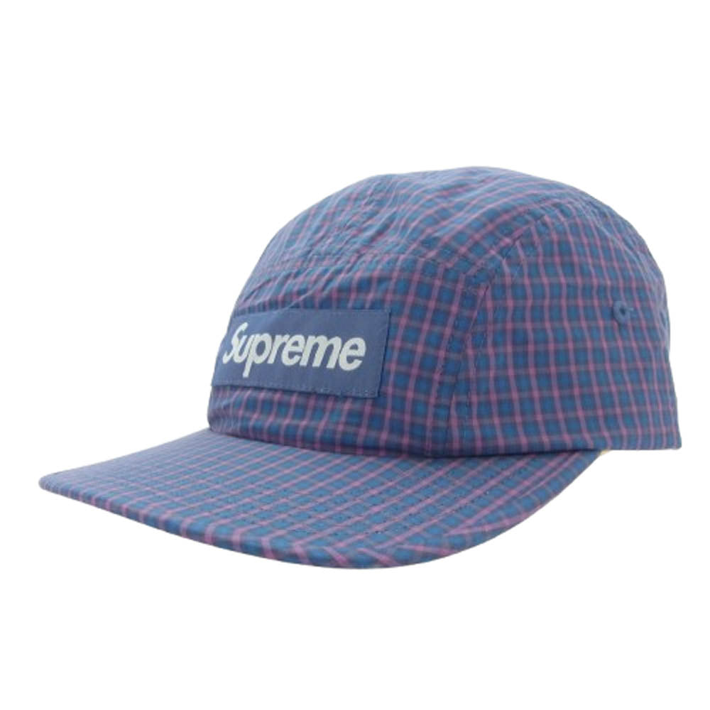 Supreme シュプリーム 25SS Cordura Plaid Camp Cap ボックスロゴ コーデュラ プレイド チェック キャンプ キャップ パープル系【新古品】【未使用】【中古】