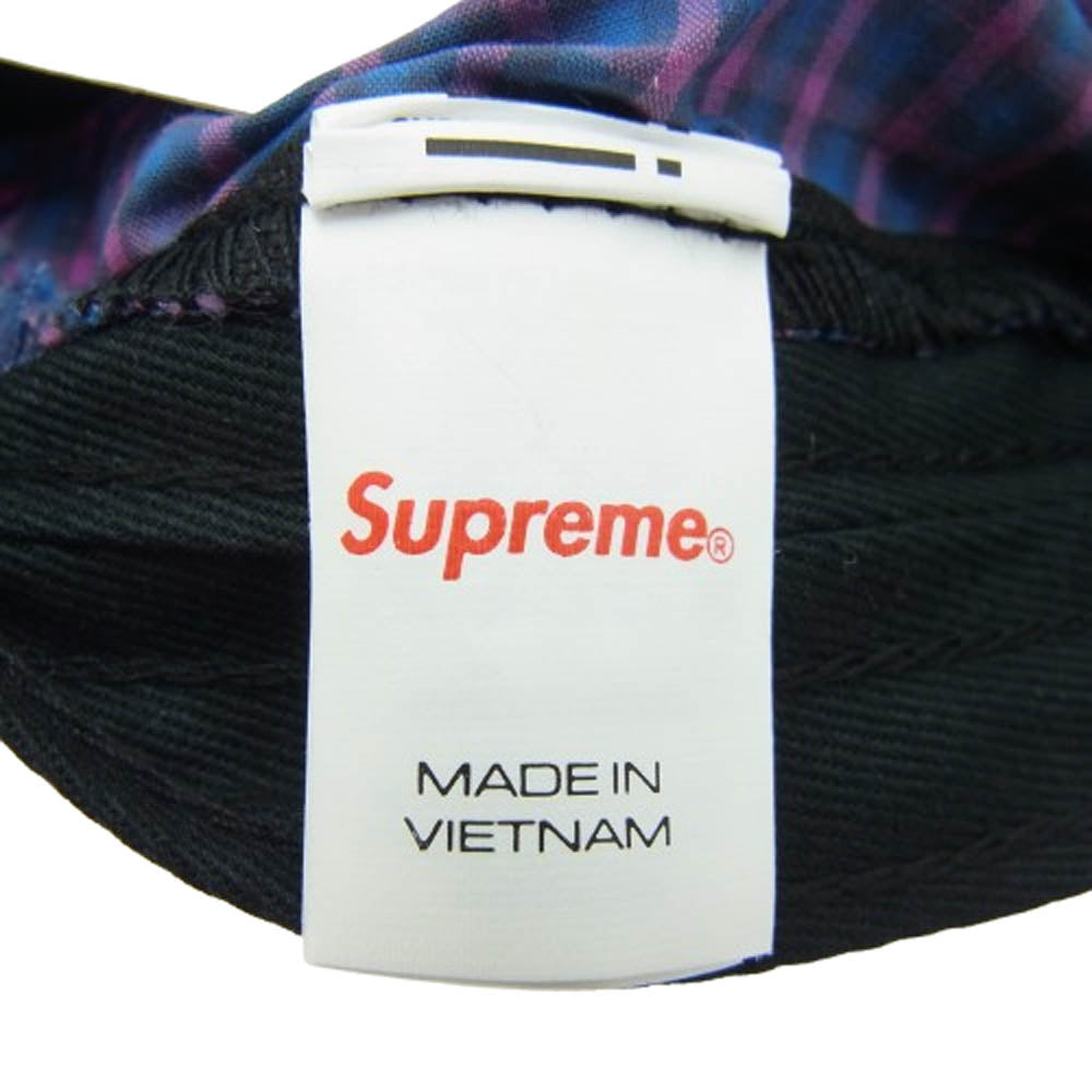 Supreme シュプリーム 25SS Cordura Plaid Camp Cap ボックスロゴ コーデュラ プレイド チェック キャンプ キャップ パープル系【新古品】【未使用】【中古】