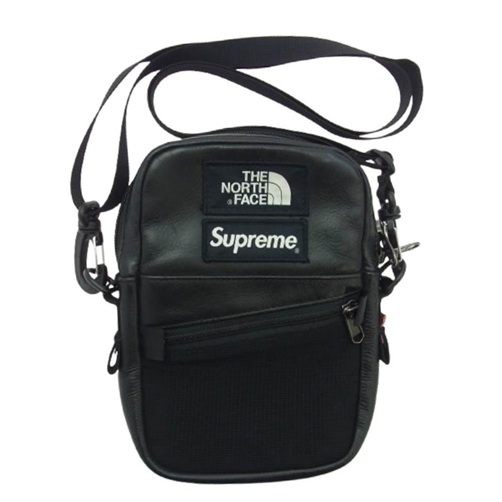 Supreme シュプリーム 18AW THE NORTH FACE ノースフェイス Leather Shoulder Bag レザー ショルダー バッグ ブラック系【中古】