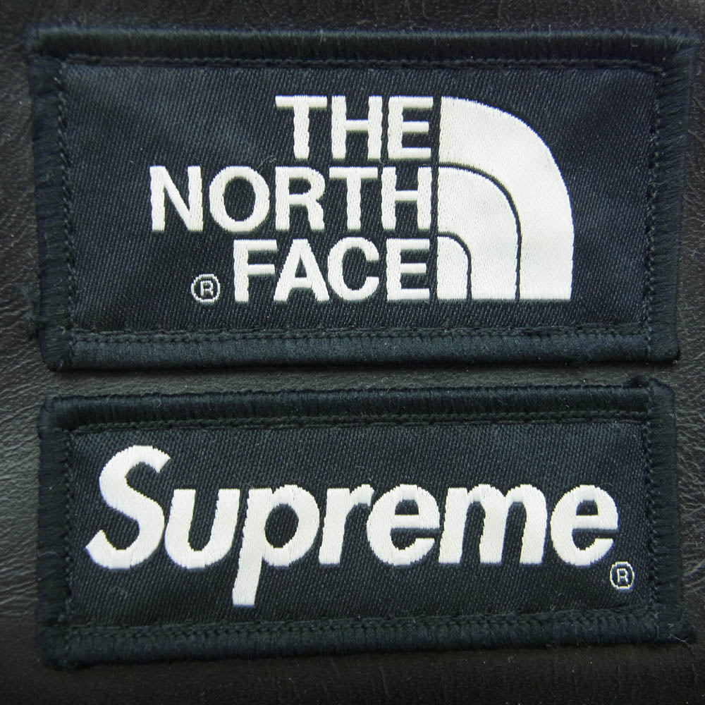 Supreme シュプリーム 18AW THE NORTH FACE ノースフェイス Leather Shoulder Bag レザー ショルダー バッグ ブラック系【中古】