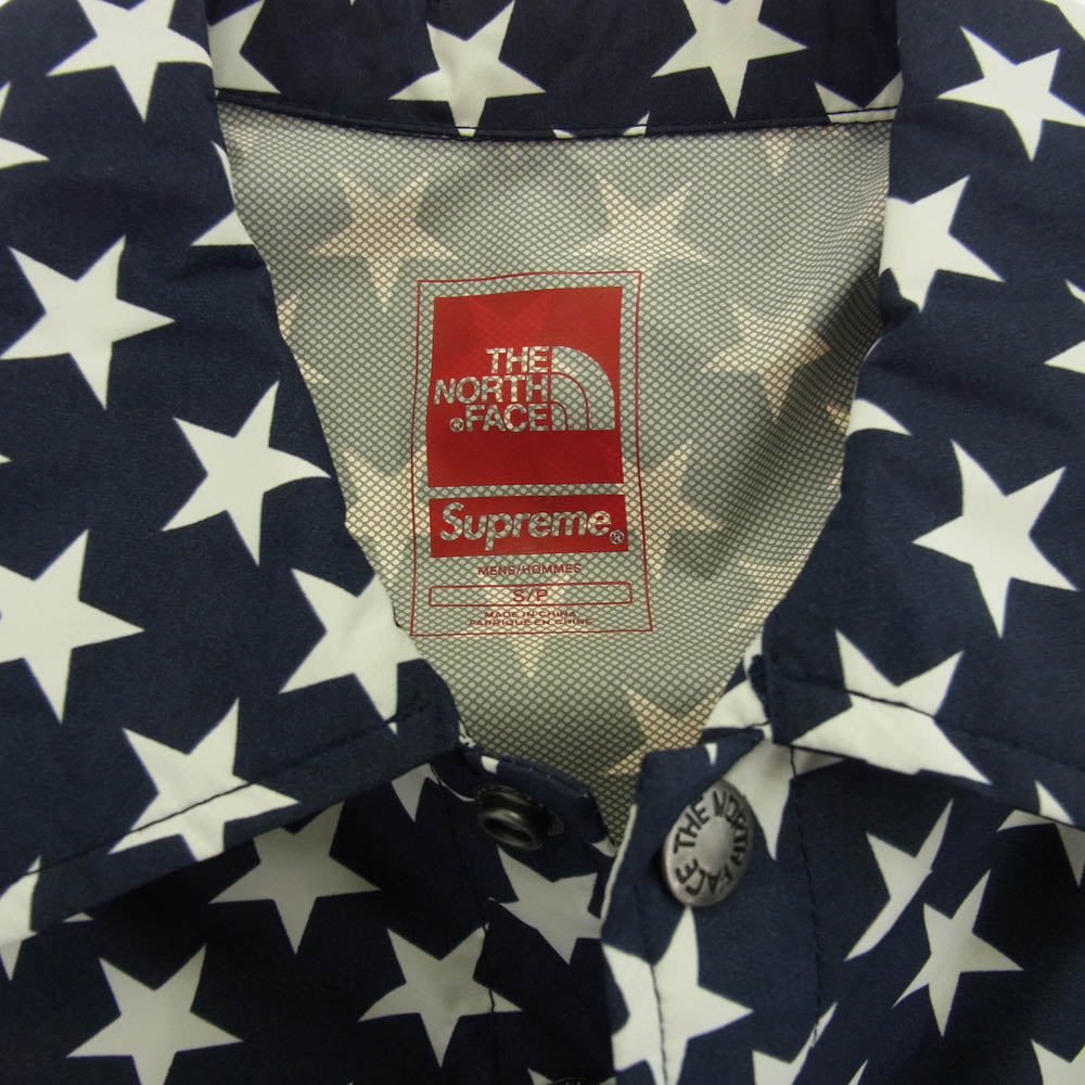Supreme シュプリーム 15SS THE NORTH FACE ノースフェイス Packable Coaches Jaket スター パッカブル コーチジャケット ネイビー系 S【中古】