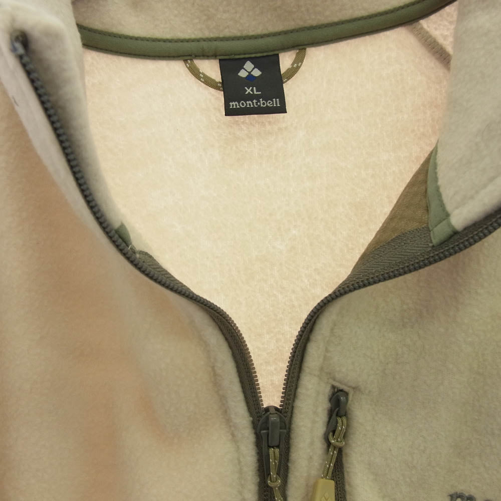 mont-bell モンベル 1106597 クリマプラス 100 アウター ジャケット フリース ジップアップ アイボリー系 XL【美品】【中古】