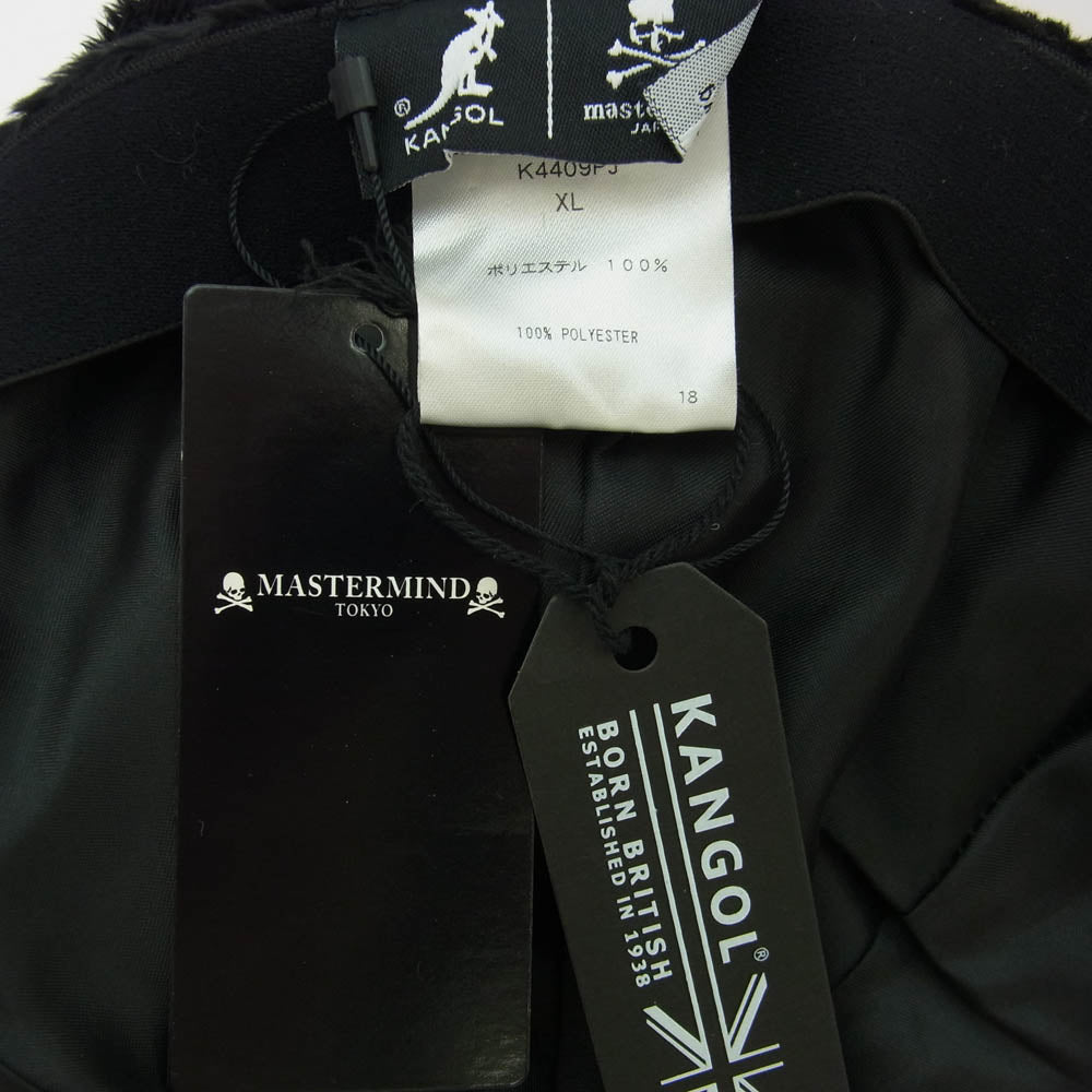 mastermind JAPAN マスターマインドジャパン 997-1282902 × KANGOL FAUXFUR BASEBALL CAP カンゴール ファー キャップ ブラック系 XL【極上美品】【中古】