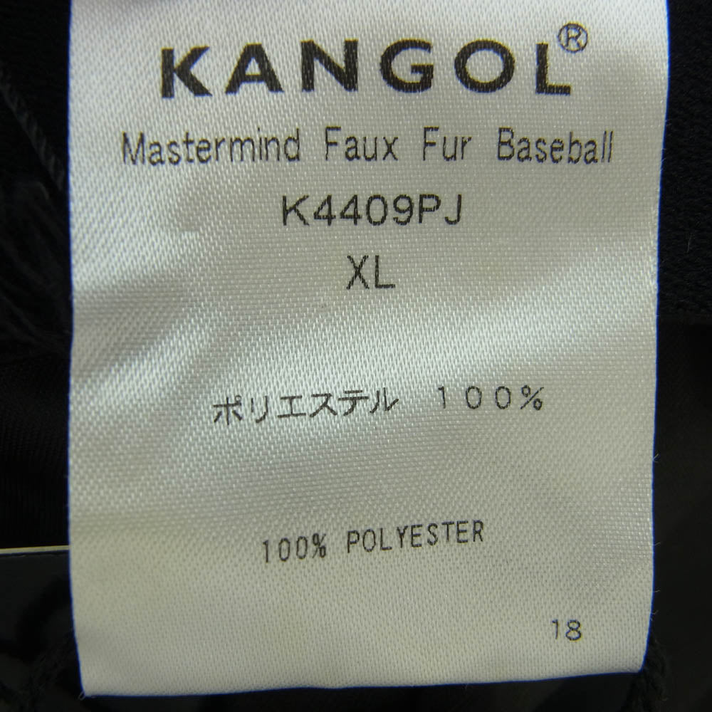 mastermind JAPAN マスターマインドジャパン 997-1282902 × KANGOL FAUXFUR BASEBALL CAP カンゴール ファー キャップ ブラック系 XL【極上美品】【中古】
