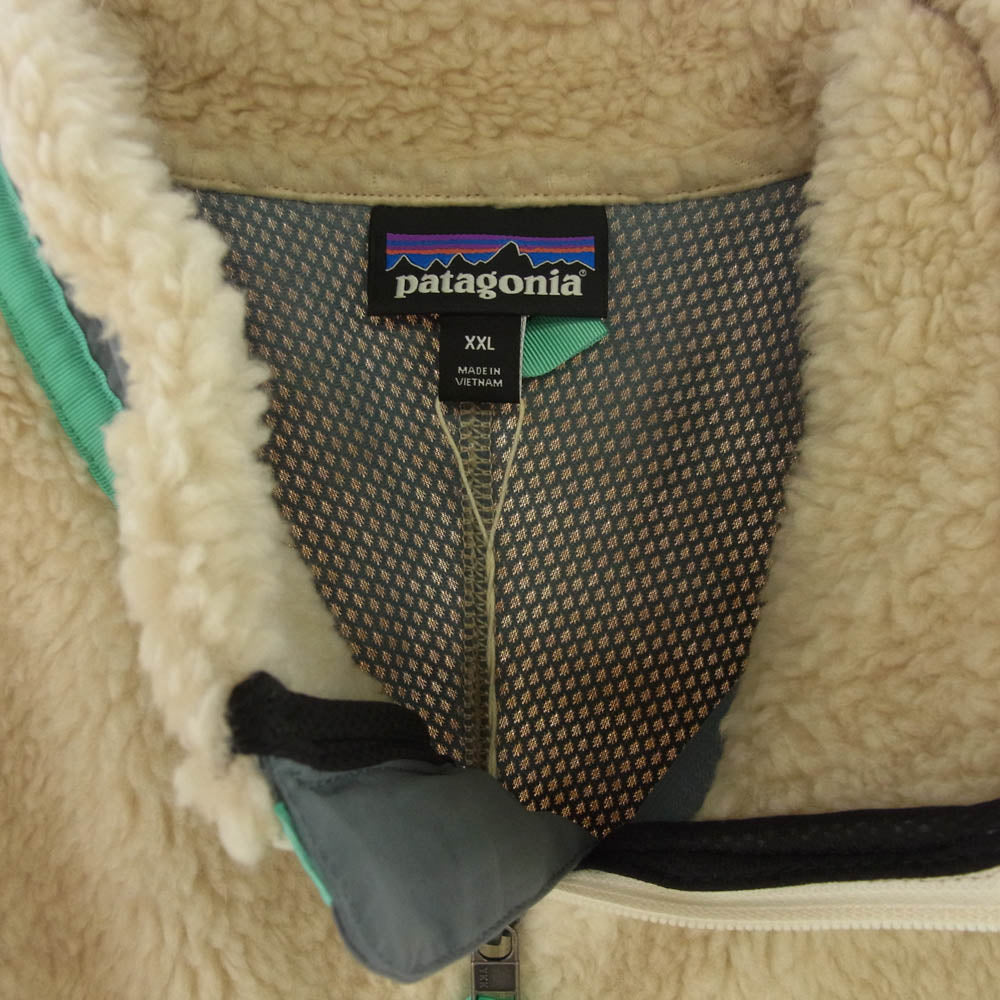 patagonia パタゴニア 23056DNPGFA22 Classic Retro X Jacket クラシック レトロ X ジャケット ボアフリース ダークナチュラル×プルームグレー ベージュ系 XXL【新古品】【未使用】【中古】