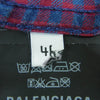 BALENCIAGA バレンシアガ 534295 TBM20 チェック柄 フランネル イージー パンツ コットン チュニジア製 パープル系 41【中古】