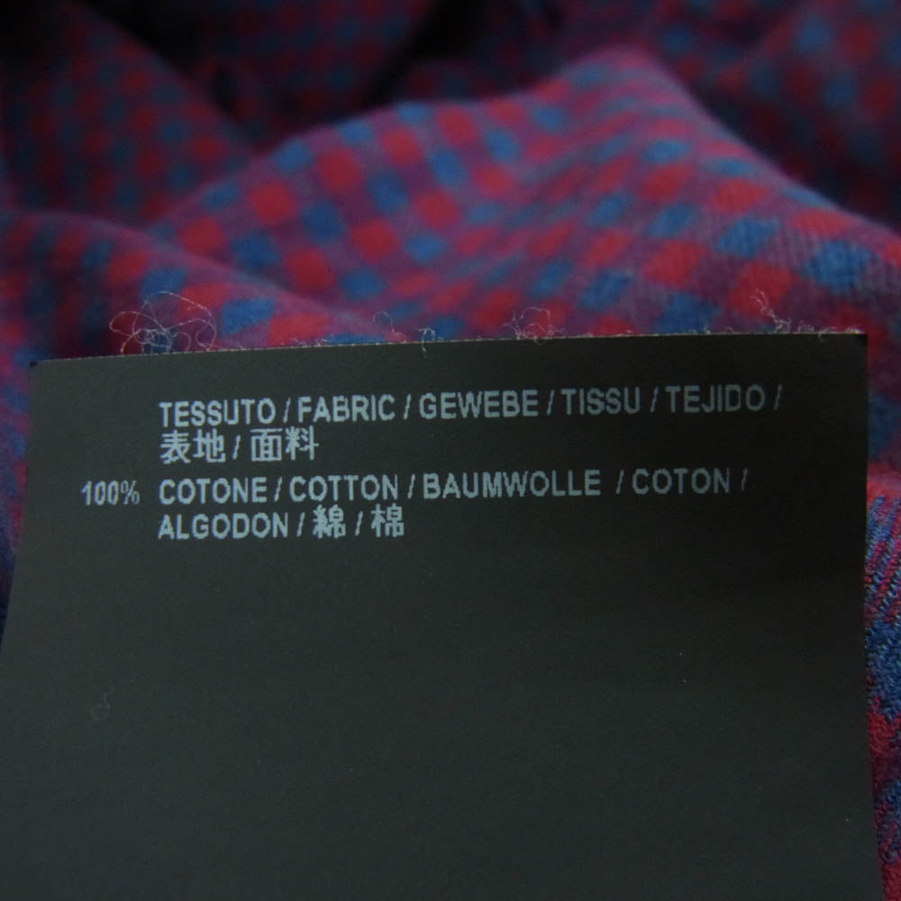 BALENCIAGA バレンシアガ 534295 TBM20 チェック柄 フランネル イージー パンツ コットン チュニジア製 パープル系 41【中古】