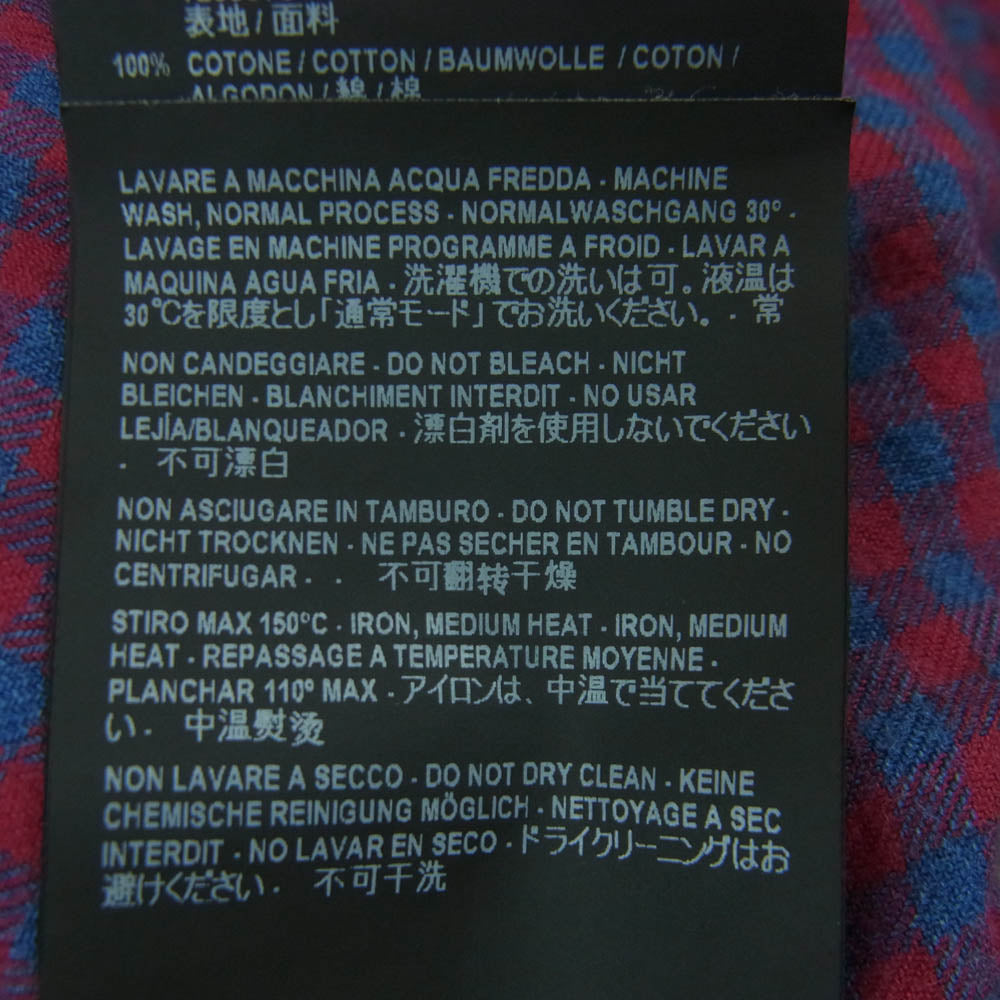 BALENCIAGA バレンシアガ 534295 TBM20 チェック柄 フランネル イージー パンツ コットン チュニジア製 パープル系 41【中古】