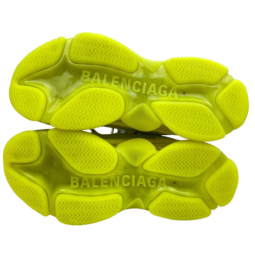 BALENCIAGA バレンシアガ 541624 W2FF2 Triple S Trainers Fluo Yellow CLEAR SOLE トリプルS トレーナー クリアソール フルオイエロー スニーカー イエロー系 42(27.5cm)【美品】【中古】
