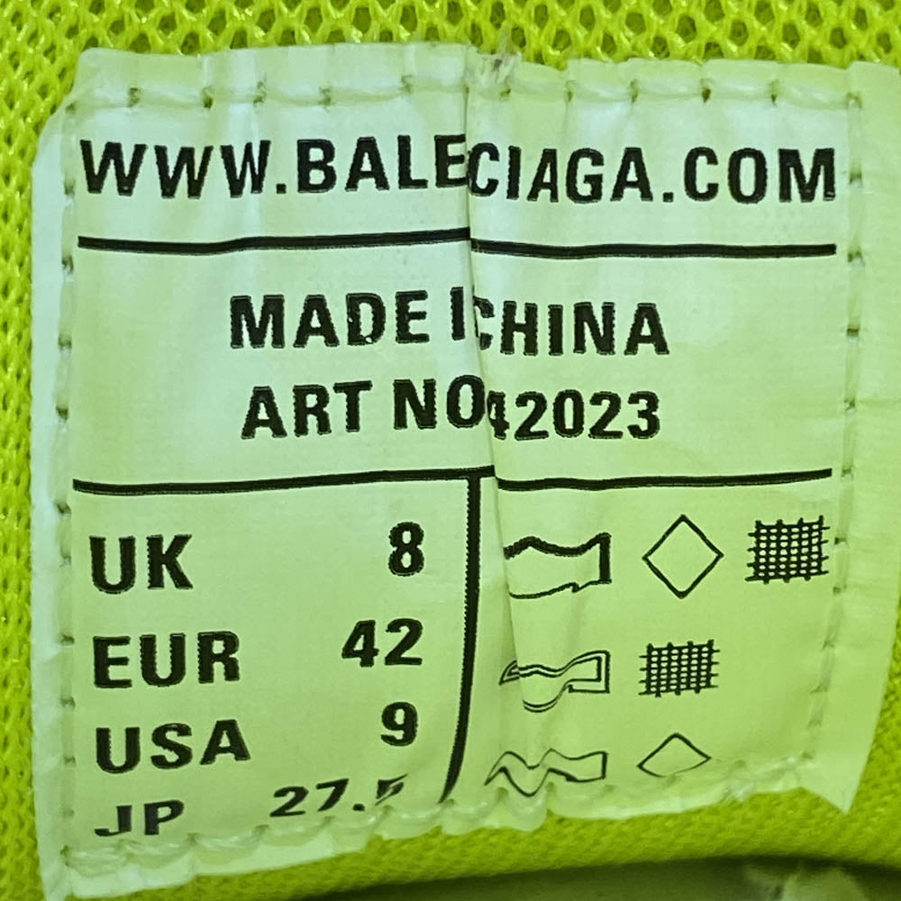 BALENCIAGA バレンシアガ 542023 W2LA1 TRACK トラック ネオンイエロー スニーカー イエロー系 27.5cm【美品】【中古】