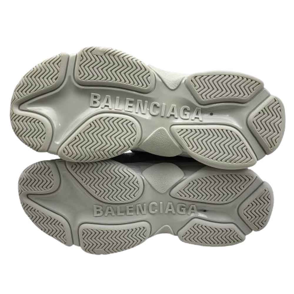 BALENCIAGA バレンシアガ 668563 W3CQ5 TRIPLE S FUR トリプルS フェイクファー スニーカー グレー系 42【極上美品】【中古】