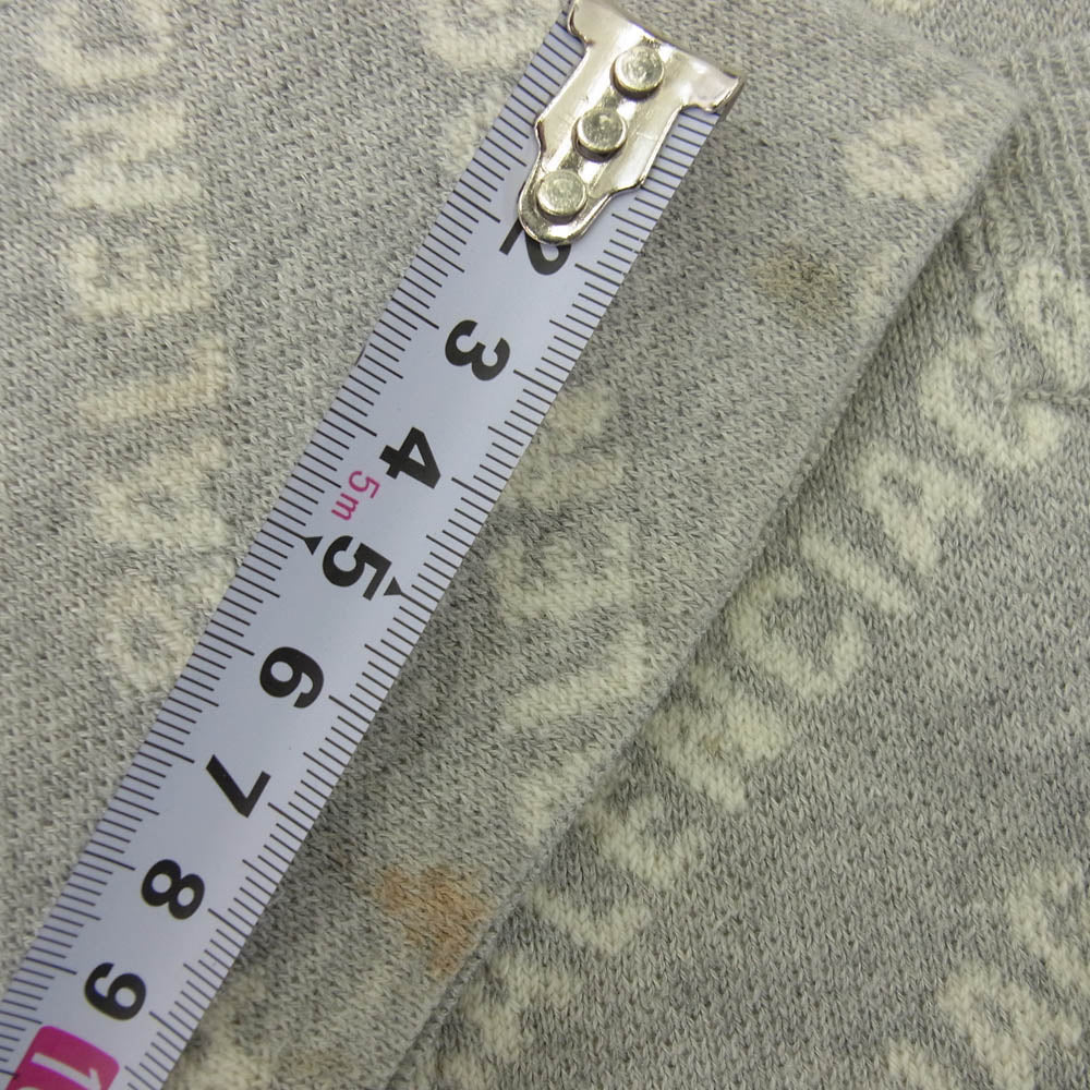 BALENCIAGA バレンシアガ 22AW 699822 T3233 Mini Allover Logo Cardigan ミニ オールオーバーロゴ カーディガン グレー系 L【中古】