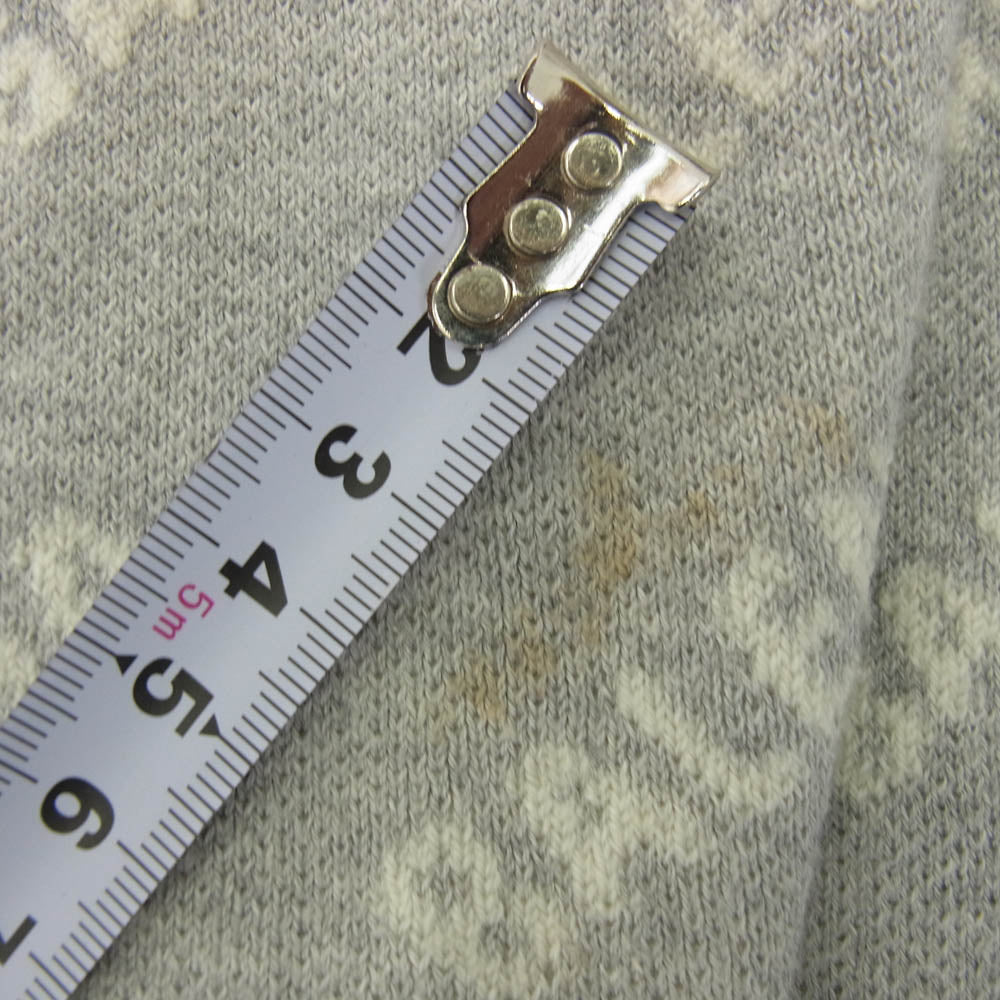 BALENCIAGA バレンシアガ 22AW 699822 T3233 Mini Allover Logo Cardigan ミニ オールオーバーロゴ カーディガン グレー系 L【中古】