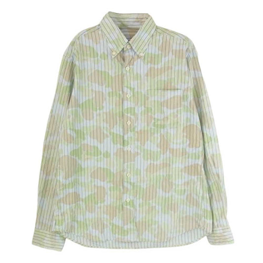 SOPHNET. ソフネット ストライプ カモフラージュ 長袖 シャツ マルチカラー系 M【中古】