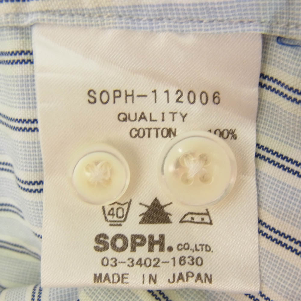 SOPHNET. ソフネット ストライプ カモフラージュ 長袖 シャツ マルチカラー系 M【中古】