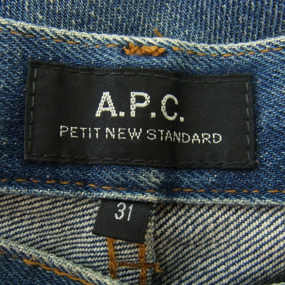 A.P.C. アーペーセー プチニュースタンダード デニムパンツ インディゴブルー系 31【中古】