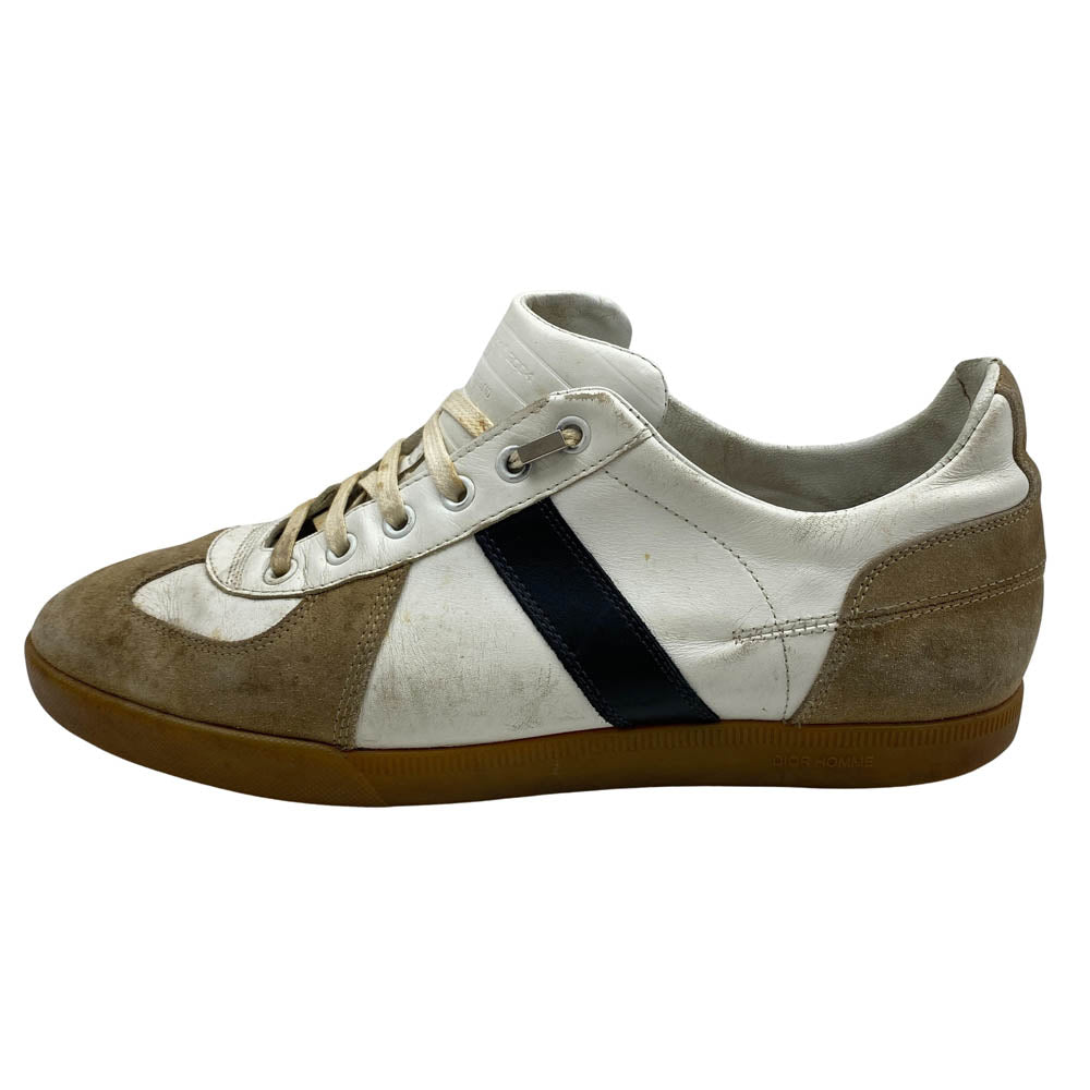 DIOR HOMME ディオールオム ジャーマン トレーナー ローカット スニーカー ホワイト系 40【中古】