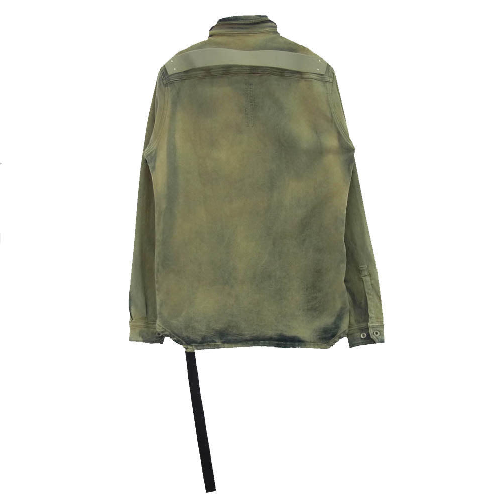 Rick Owens リックオウエンス DU01D1755-SKTY DRKSHDW ダークシャドウ OUTERSHIRT アウターシャツ デニム シャツ ジャケット インディゴブルー系 S【中古】