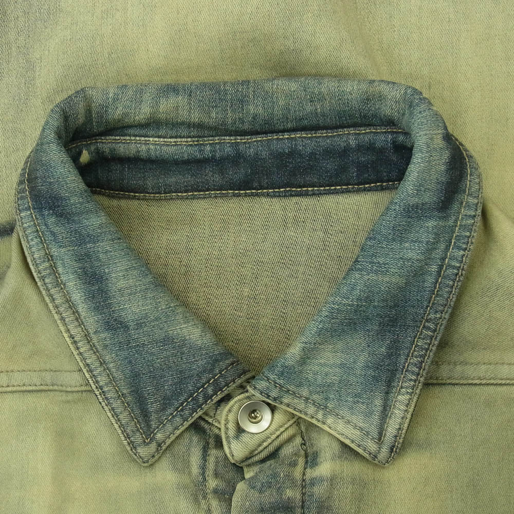 Rick Owens リックオウエンス DU01D1755-SKTY DRKSHDW ダークシャドウ OUTERSHIRT アウターシャツ デニム シャツ ジャケット インディゴブルー系 S【中古】