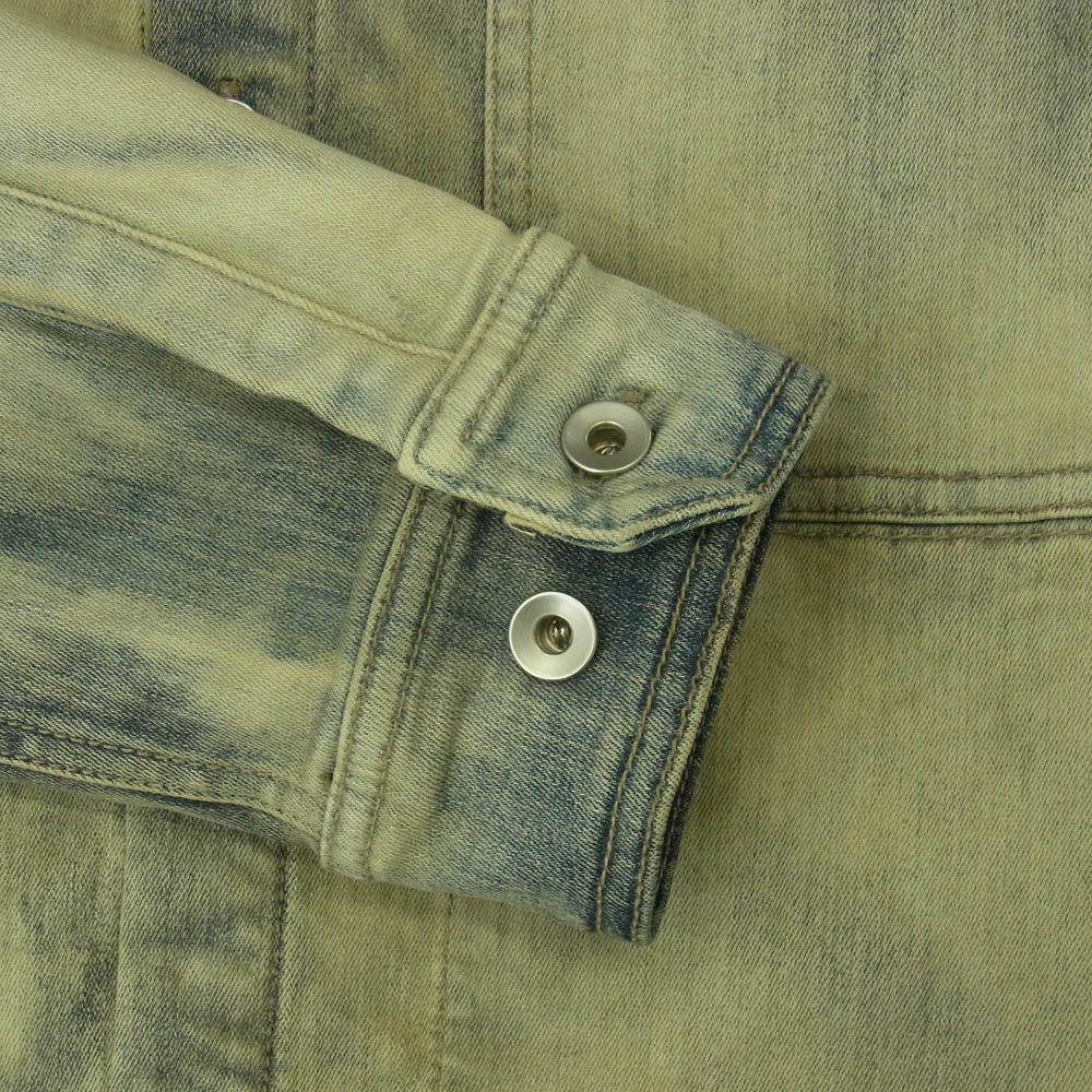 Rick Owens リックオウエンス DU01D1755-SKTY DRKSHDW ダークシャドウ OUTERSHIRT アウターシャツ デニム シャツ ジャケット インディゴブルー系 S【中古】
