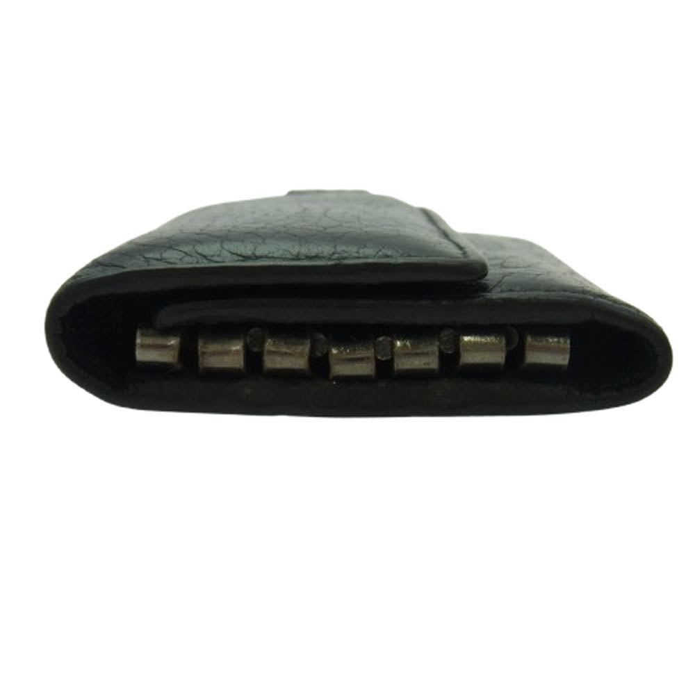 DOLCE&GABBANA ドルチェアンドガッバーナ ロゴプレート レザー キーケース ブラック系【中古】