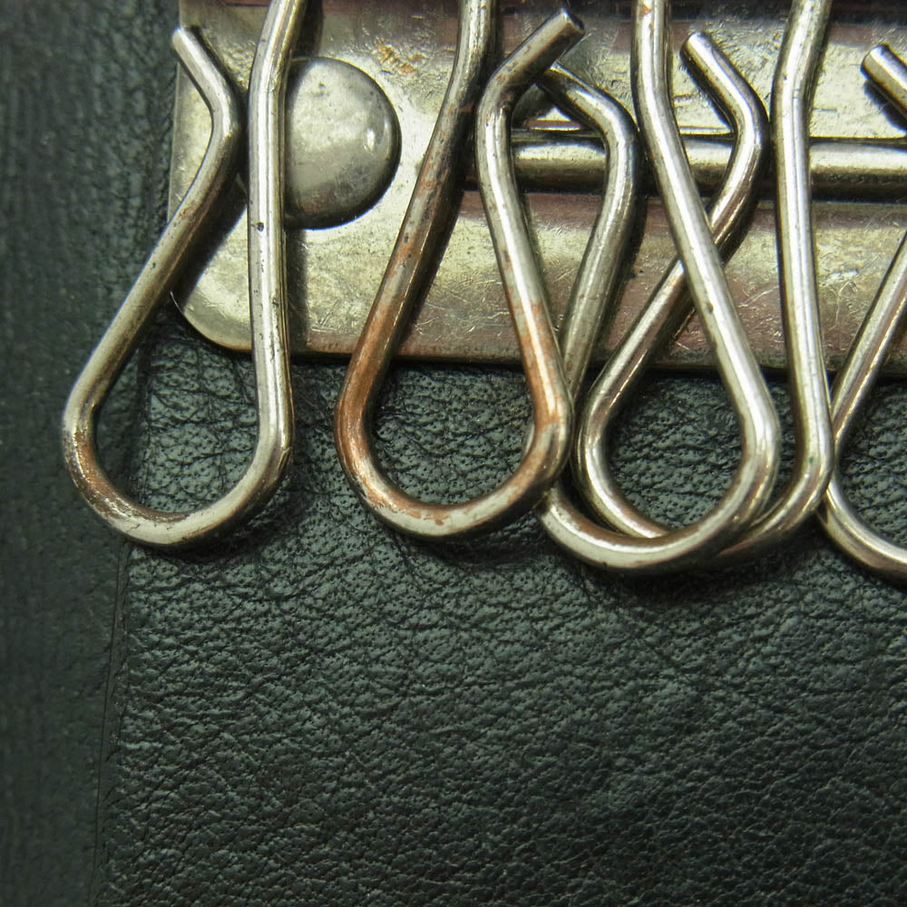 DOLCE&GABBANA ドルチェアンドガッバーナ ロゴプレート レザー キーケース ブラック系【中古】