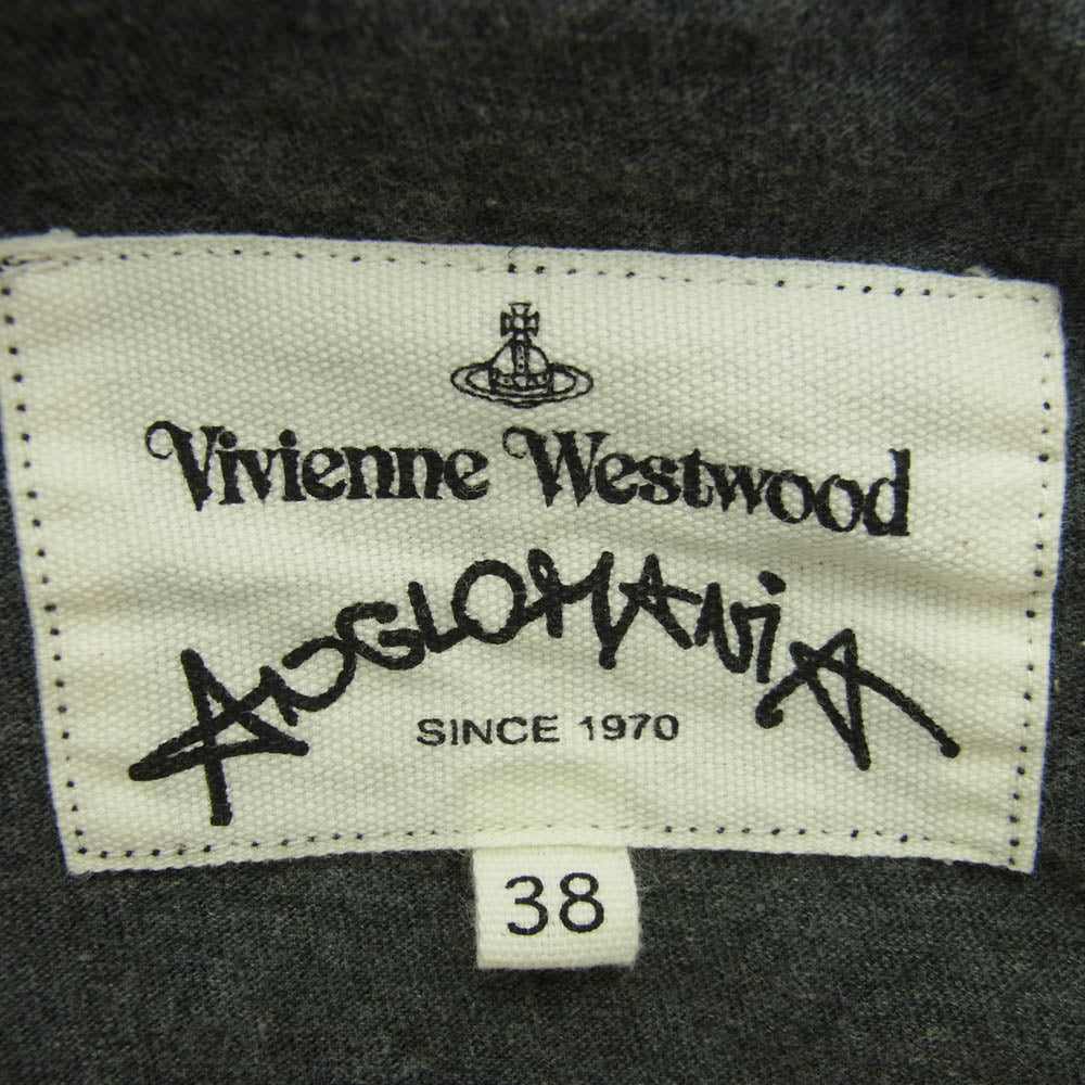 Vivienne Westwood ヴィヴィアンウエストウッド 5006 M ANGLOMANIA オーバーサイズ プリント 半袖カットソー Tシャツ イエロー系 グレー系 38【中古】