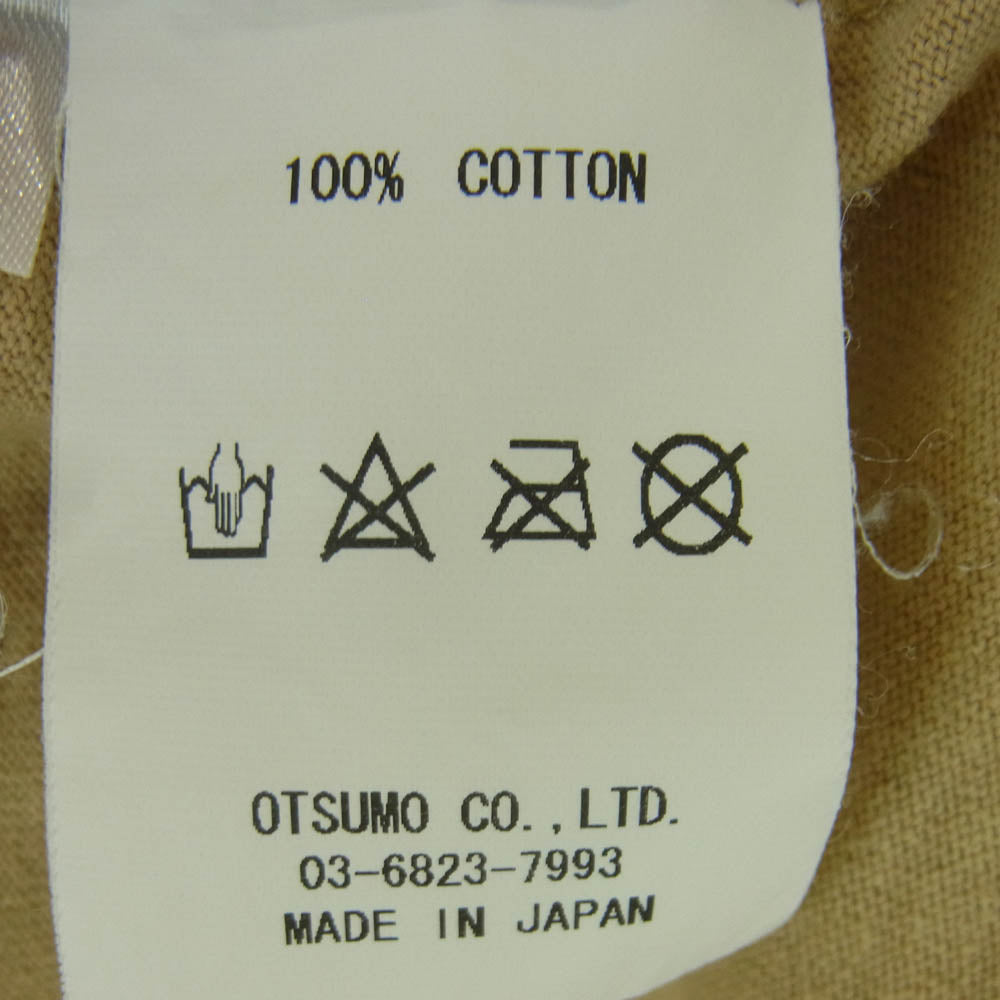 HUMAN MADE ヒューマンメイド バックプリント 長袖 カットソー Tシャツ コットン 日本製 ベージュ系 XL【中古】