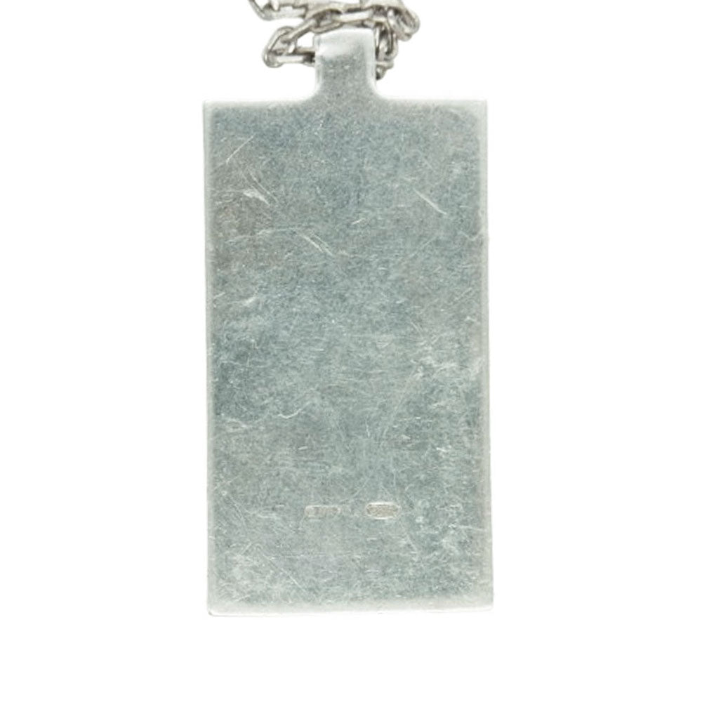 GUCCI グッチ ロゴプレート ネックレス シルバー シルバー系【中古】