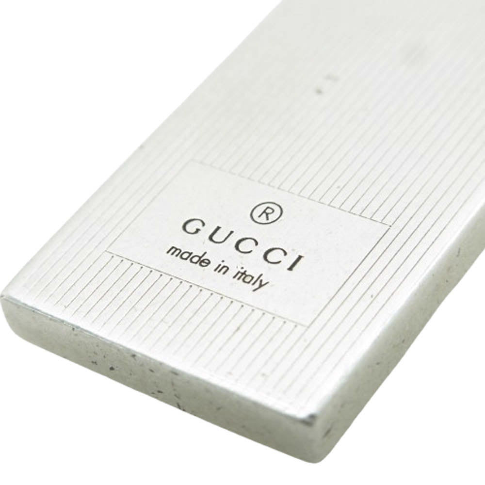 GUCCI グッチ ロゴプレート ネックレス シルバー シルバー系【中古】
