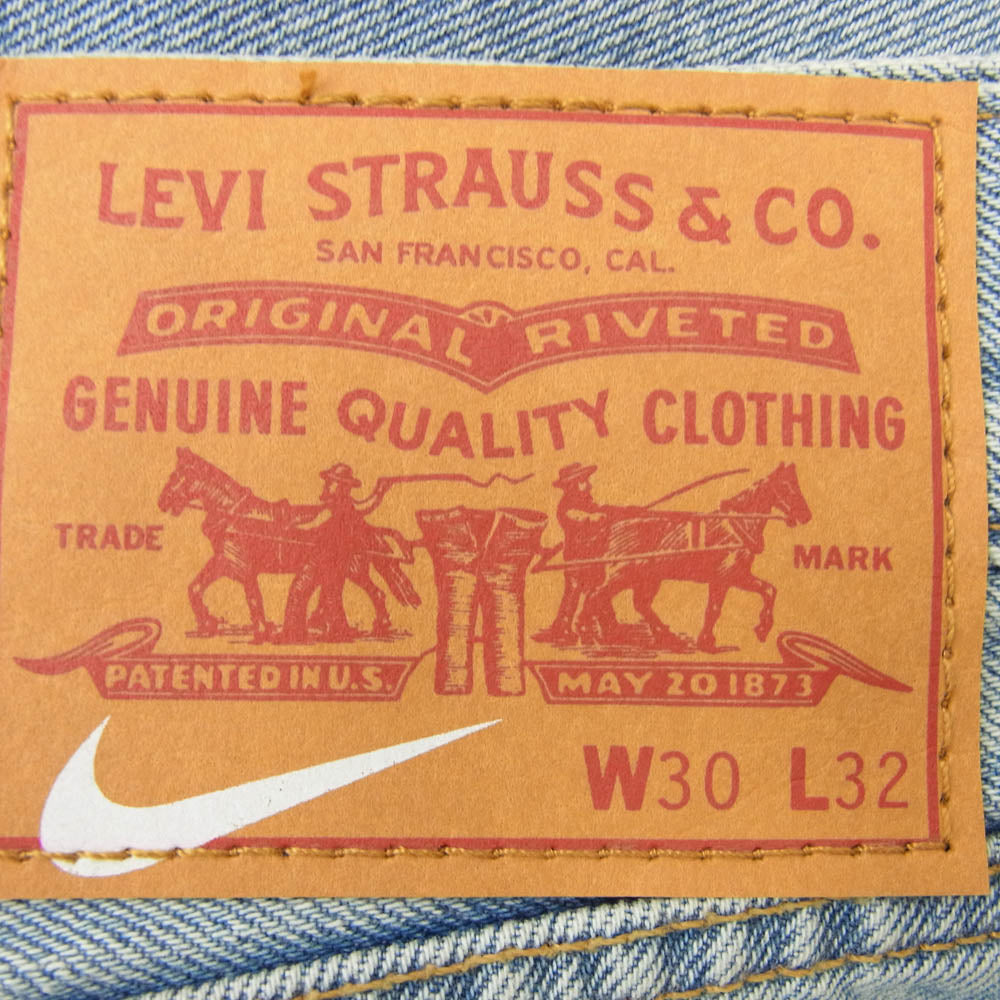 NIKE ナイキ 25AW × LEVI'S リーバイス Baggy Jean Light Indigo バギー デニムパンツ ジーンズ ライトブルー系 W30/L32【極上美品】【中古】