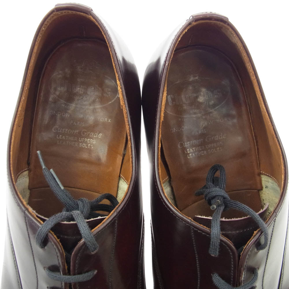 CHURCH'S チャーチ キャップトゥ 内羽根 ストレートチップ レザー シューズ ブラウン系 9【中古】