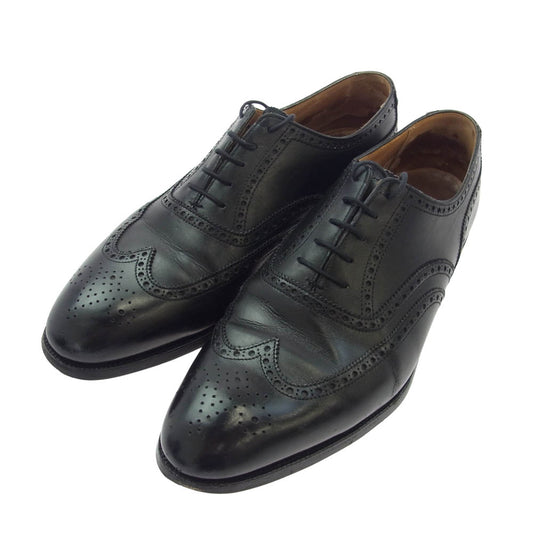 CROCKETT&JONES クロケットアンドジョーンズ Downing ウィングチップ レザー シューズ ブラック系 9.5E【中古】