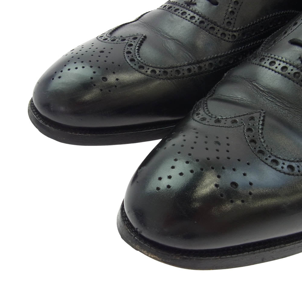 CROCKETT&JONES クロケットアンドジョーンズ Downing ウィングチップ レザー シューズ ブラック系 9.5E【中古】