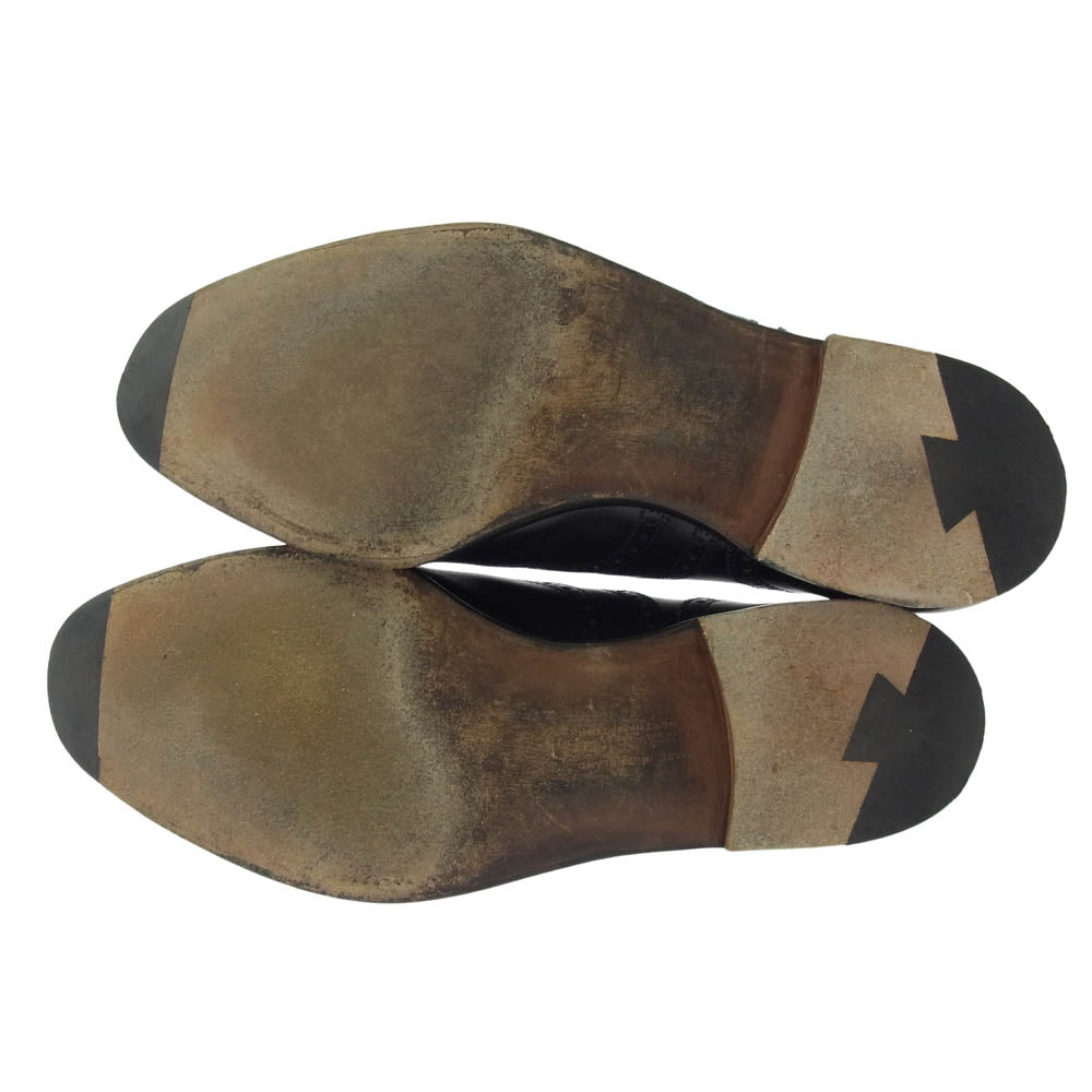 CROCKETT&JONES クロケットアンドジョーンズ Downing ウィングチップ レザー シューズ ブラック系 9.5E【中古】