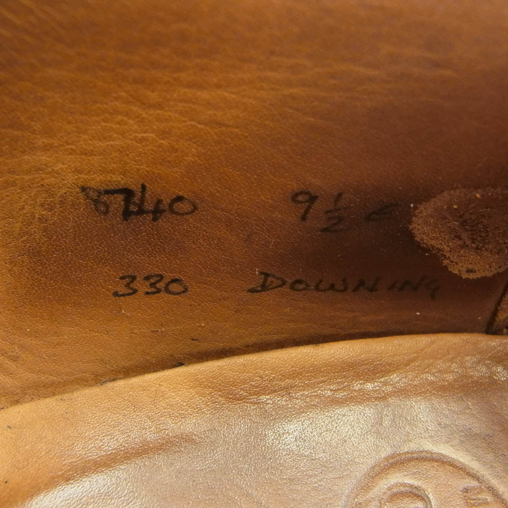 CROCKETT&JONES クロケットアンドジョーンズ Downing ウィングチップ レザー シューズ ブラック系 9.5E【中古】