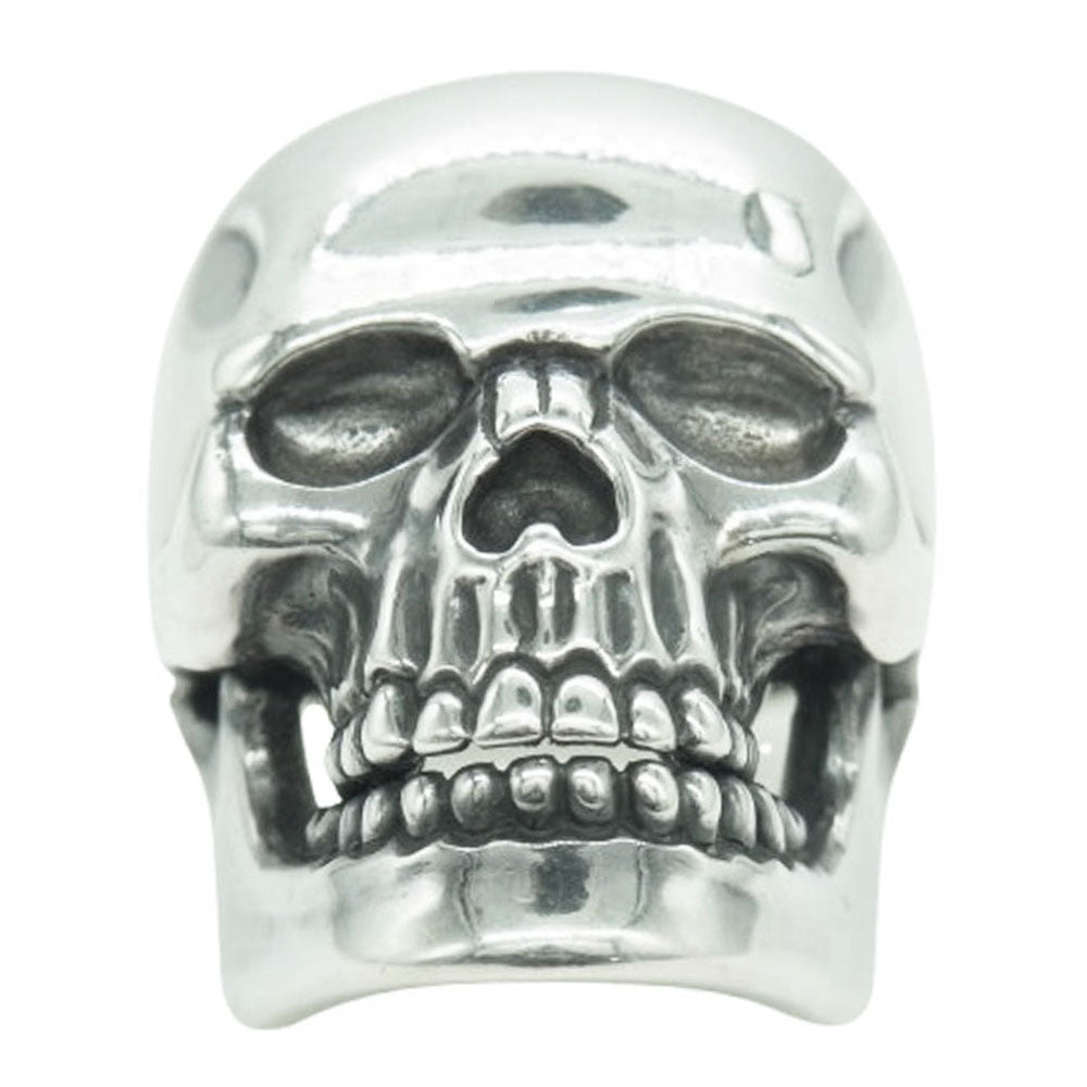 REID MFG リード エムエフジー rrg101 ギャランティ付属 Large Skull w/Jaw 顎付き ラージスカル リング シルバー系 19号【中古】