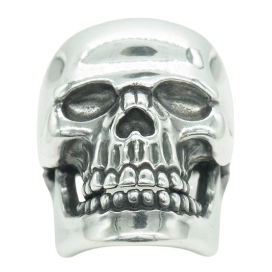 REID MFG リード エムエフジー rrg101 ギャランティ付属 Large Skull w/Jaw 顎付き ラージスカル リング シルバー系 19号【中古】