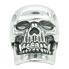 REID MFG リード エムエフジー rrg101 ギャランティ付属 Large Skull w/Jaw 顎付き ラージスカル リング シルバー系 19号【中古】