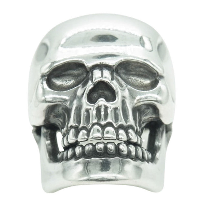 REID MFG リード エムエフジー rrg101 ギャランティ付属 Large Skull w/Jaw 顎付き ラージスカル リング シルバー系 19号【中古】