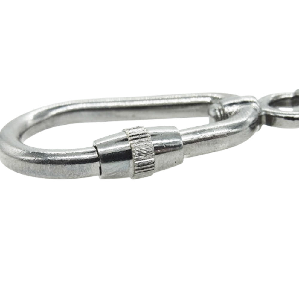 GUCCI グッチ ダブルフック キーリング キーホルダー シルバー系【中古】