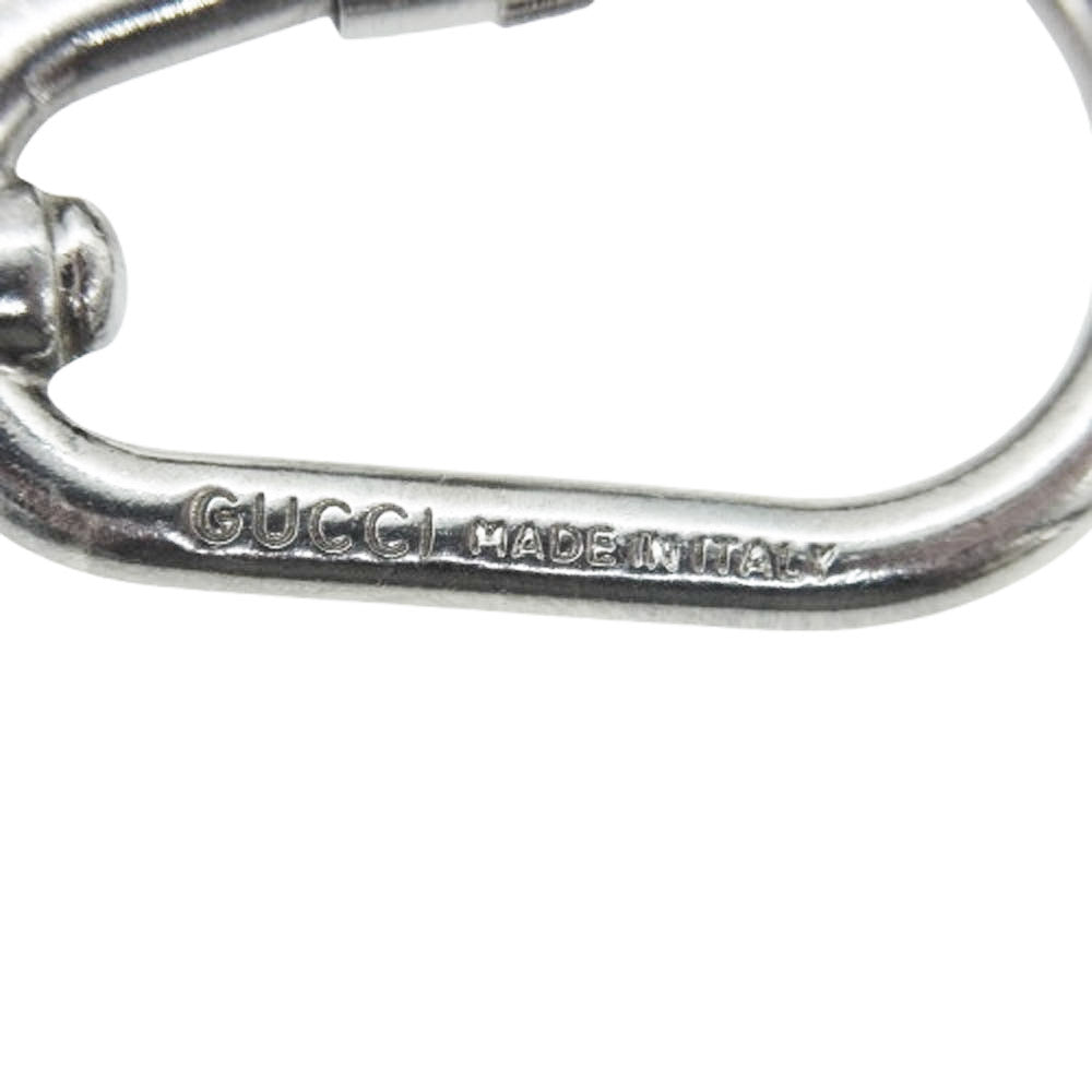 GUCCI グッチ ダブルフック キーリング キーホルダー シルバー系【中古】