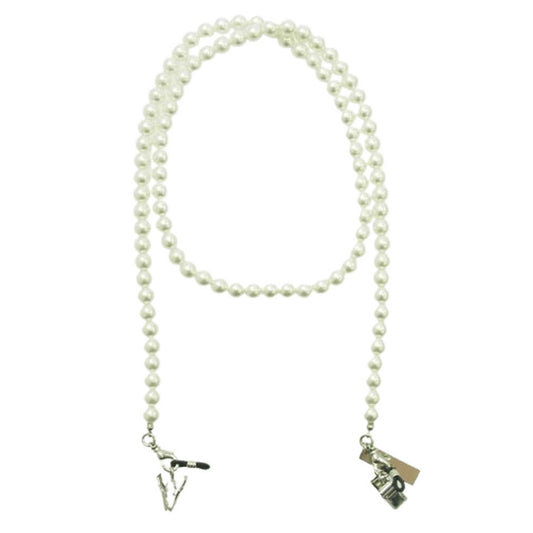 JOHN LAWRENCE SULLIVAN ジョンローレンスサリバン JLS-09-03 PEARL 3WAY MASK HOLDER マスク＆メガネグラスホルダーネックレス ホワイト系【中古】