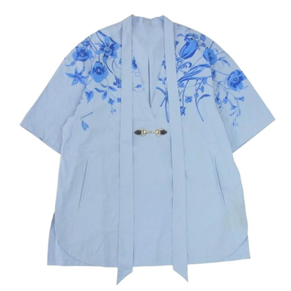 GUCCI グッチ 24AW 788835 Z8BSV DRESSES ホールズビット ミニ フラワー ワンピース ドレス ブルー系 42【中古】