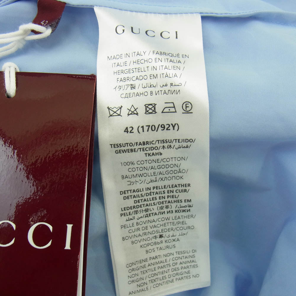 GUCCI グッチ 24AW 788835 Z8BSV DRESSES ホールズビット ミニ フラワー ワンピース ドレス ブルー系 42【中古】