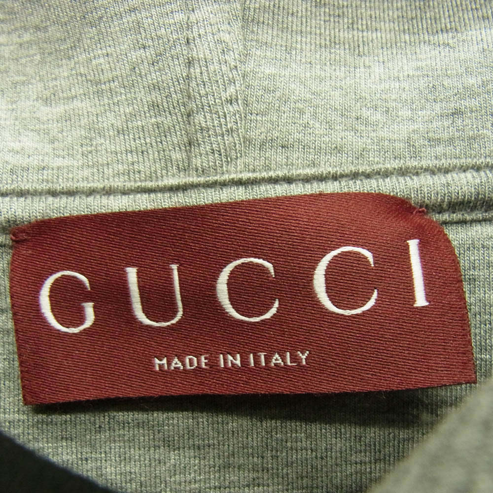GUCCI グッチ 803973 XJGTW ヴィスコースジャージー ロゴエンブロイダリー フーデッド スウェットシャツ プルオーバー パーカー ブラック系 S【中古】