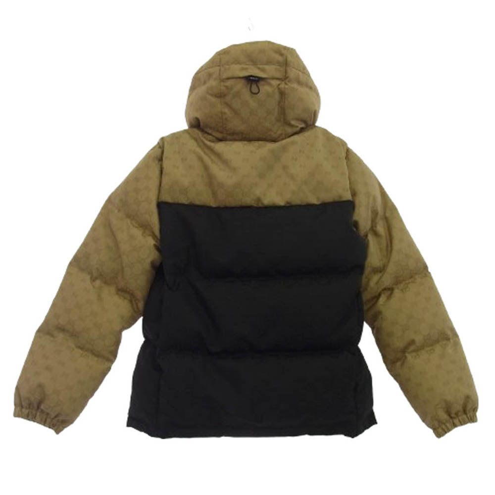 GUCCI グッチ 794823 Z8BUL GGナイロンキャンバス 中綿 パファー ジャケット ベージュ系 ブラック系 46【中古】