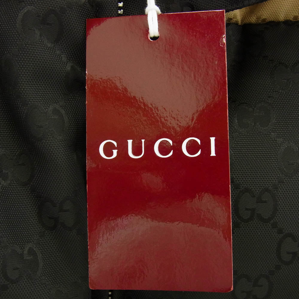 GUCCI グッチ 794823 Z8BUL GGナイロンキャンバス 中綿 パファー ジャケット ベージュ系 ブラック系 46【中古】